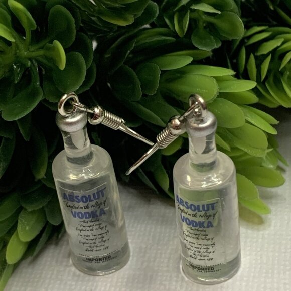 Alcohol Earring, Drink Earring, Vodka Earring, Gift Idea, Silly Food Earring - Picture 3 of 7